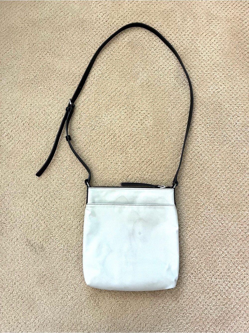 Marc Jacobs Light Gray and Black Nylon Canvas Crossbody Bag - Picture 2 of 14